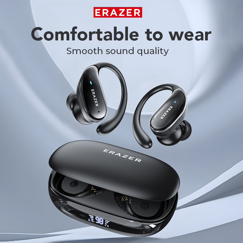 หูฟังไร้สาย New ERAZER XT80 PRO AI Translator Earbud Bluetooth พร้อมฟังก์ชันตัดเสียงรบกวน ANC แปลภาษา 135 ภาษา มีหน้าจอ LED และกันน้ำ IPX7