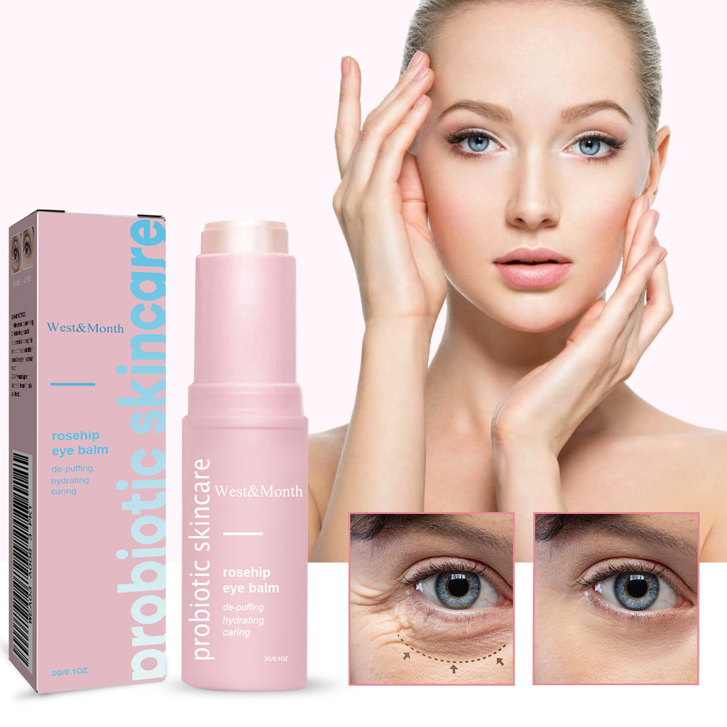 West&month Rosehip Eye Balm Moisturize Eye Area Water Replenishing Light Striation Black Eye Lift และกระชับผิว Eye Cream Rosehip Eye Cream Stick