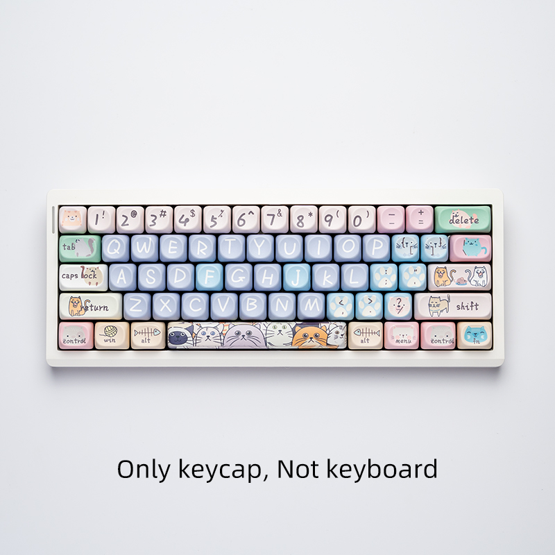 Moa Keycap Cat Mouse Paradise Theme Cat Mouse น่ารักการ์ตูนรอบ PBT วัสดุระเหิด Craft ปรับให้เข้ากับ 6.25 U Space 61 68 75 84 87 98 99 100 104 108