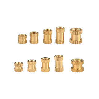 One ชุด 200 ชิ้นทองเหลืองเกลียวใส่ถั่วชุด, M2 M2.5 M3 Knurl ฝัง Fastener เมตริกหญิง Assortment สําหรับ 3D พิมพ์และพลาสติก