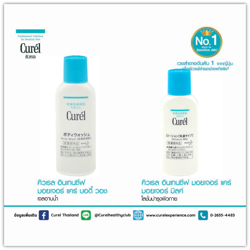 [Gift] Curel INTENSIVE MOISTURE CARE Body Wash + Moisture Milk (สินค้าสมนาคุณงดจำหน่าย)