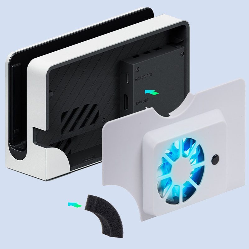 สําหรับ Nintendo Switch OLED อุปกรณ์เสริม Cooler ฐาน USB พัดลมระบายความร้อนคอนโซลเกมภายนอกขาตั้งพัดลมกระจายความร้อนสําหรับ NS OLED