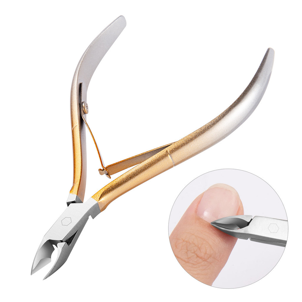สแตนเลสหนังกําพร้าเล็บ Nipper Clipper เล็บแต่งเล็บ Pedicure Care Trim Plier เครื่องตัดความงามกรรไกรเครื่องมือ