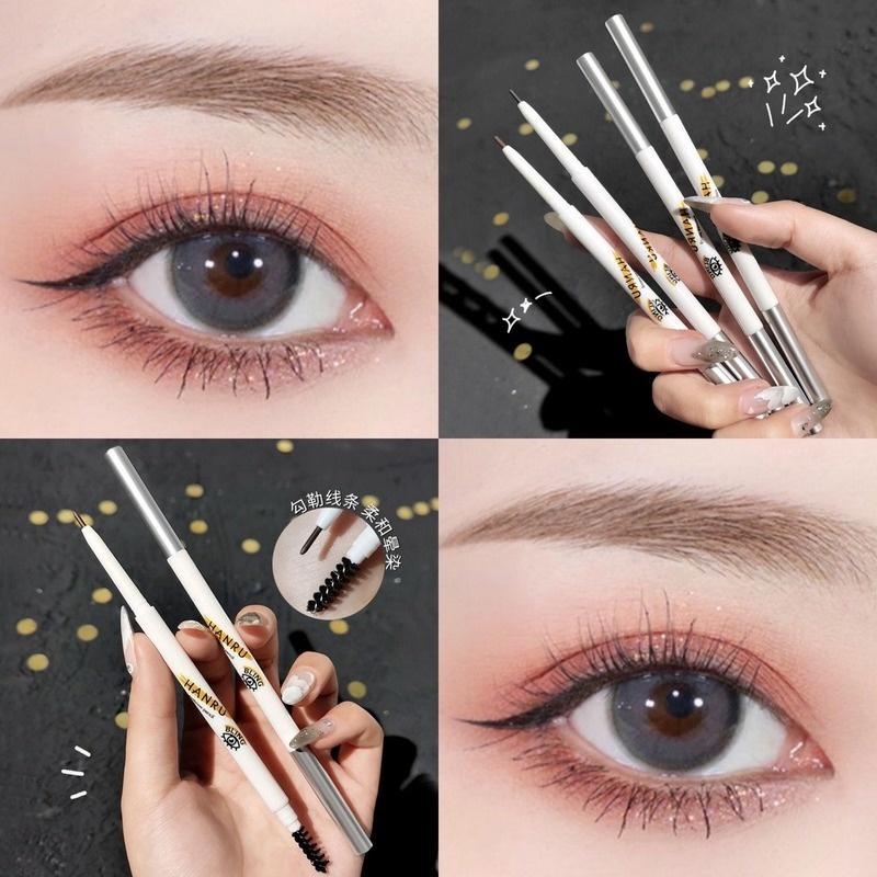 Double-ended Ultra-fine Eyebrow Pencil กันน้ําเหงื่อไม่ซีดจาง Ultra-fine Double-ended Eyebrow Pencil