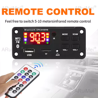บลูทูธ 5.0 เครื่องเล่น MP3 50W เครื่องขยายเสียง DC12V สําหรับเครื่องเสียงรถยนต์พร้อมการบันทึก FM USB และแฮนด์ฟรี Call
