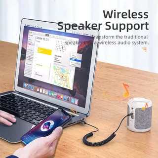 Essager อะแดปเตอร์รับสัญญาณเสียงไร้สาย Bluetooth 5.0 Aux Usb ถึง 3.5 มม. แจ็คเสียงไมโครโฟนแฮนด์ฟรีสําหรับรถยนต์เครื่องรับบลูทูธ
