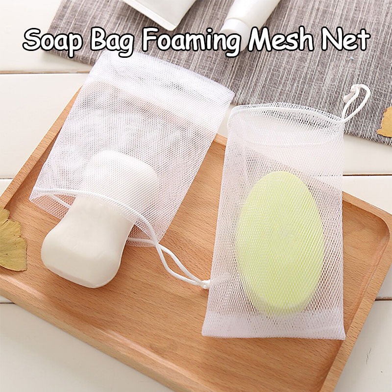 10 ชิ้น Skin Clean เครื่องมือสบู่ตาข่ายโฟมถุงตาข่ายฟอง