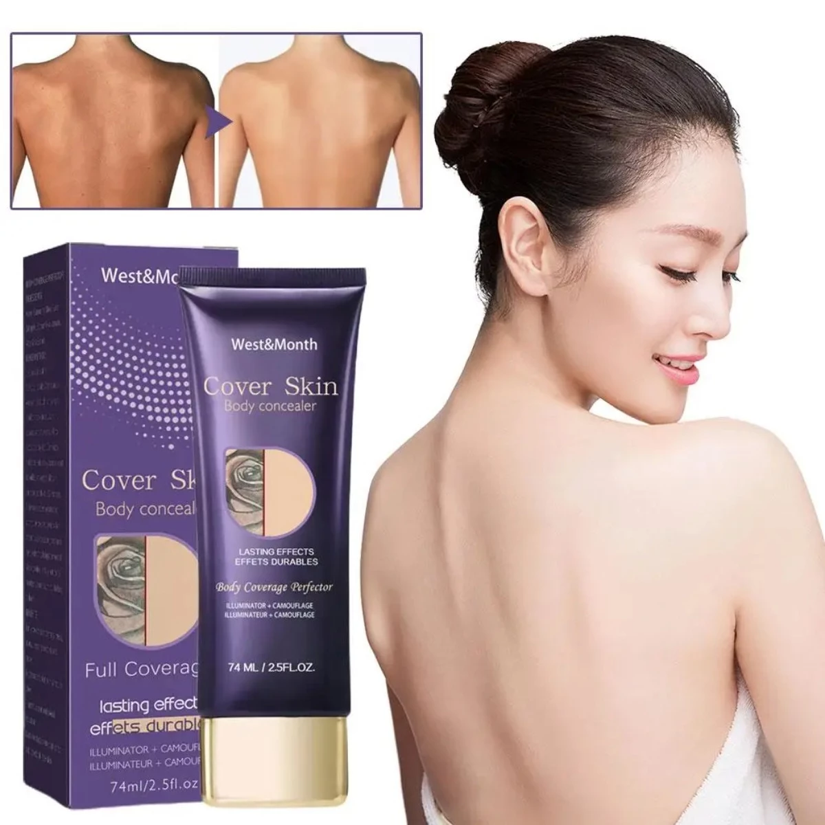 คอนซีลเลอร์ปกปิดรอยสัก รอยคล้ําใต้ตา ปกปิดสิวและรอยแผลเป็น ปรับสีผิว กันน้ํา ติดทนนาน ใช้เป็นรองพื้นได้