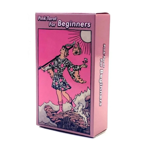 ไพ่ทาโรต์สีชมพูร้อนสำหรับผู้เริ่มต้น ชุดไพ่ 78 ใบ เกมกระดานคลาสสิก ชุดไพ่พยากรณ์ เกมสำหรับงานปาร์ตี้ ของขวัญสำหรับผู้หญิงและเด็กผู้หญิง