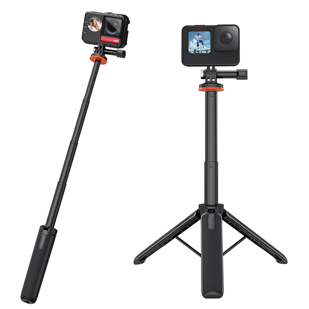 51 ซม.Selfie ขยายเสาขาตั้งกล้องขนาดเล็ก 1/4 สกรูสําหรับ GoPro Hero/Osmo Action 4/DLSR/Insta 360 Sprots กล้อง Vlog ถ่ายทอดสด Selfie วิดีโอ Accessoies Selfie Stick
