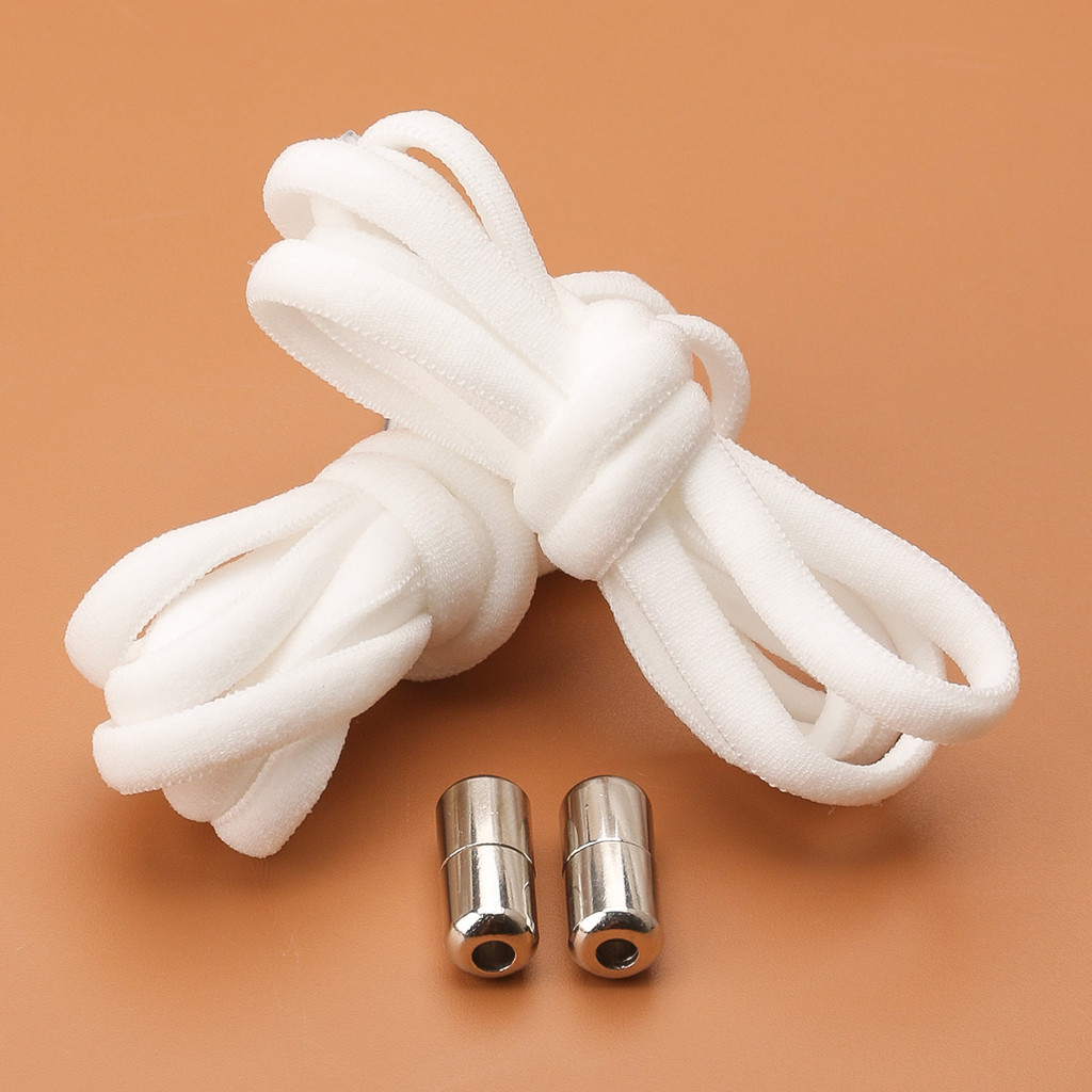 1คู่ไม่มีผูกเชือกผูกรองเท้ายืดหยุ่น,เชือกรองเท้าสากลสําหรับเด็กและผู้ใหญ่,เชือกผูกรองเท้าแบนแบบไม่มีผูกสําหรับรองเท้าวิ่งที่มีล็อคโลห