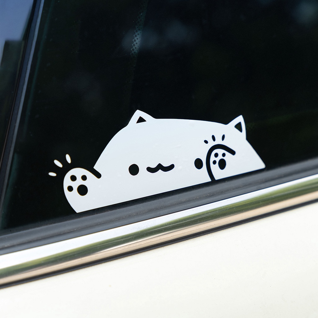 พี-ก493. Bongo Cat Bongo Cat Bongo Cat pet สติ๊กเกอร์ติดตัวถังรถยนต์สัตว์เลี้ยง