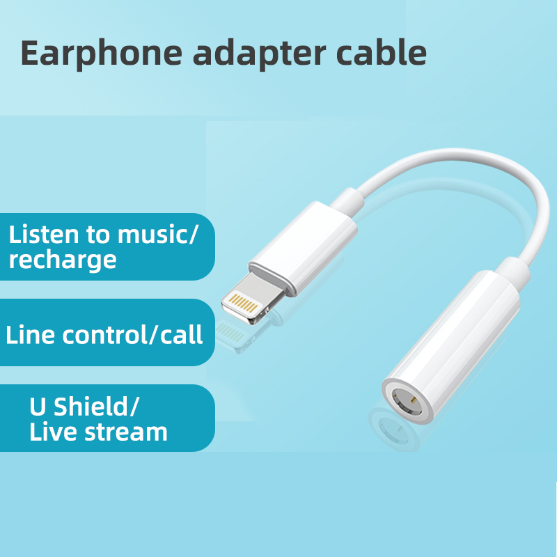 อะแดปเตอร์หูฟัง เป็น 3.5 มม., iPhone เป็น Audio Aux Jack Converter เข้ากันได้กับ Phone 14/14 Pro/13/13 Pro/12 Mini/12 Pro/11/11 Pro/11 Pro Max/SE/X XR XS