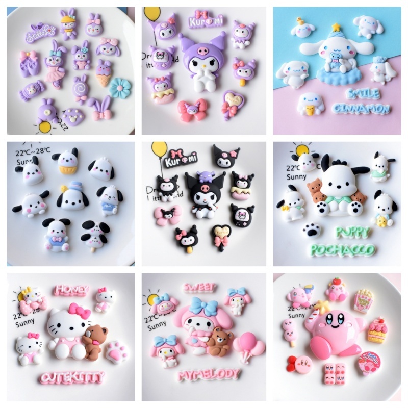 Kuromi รองเท้า Charm Pochacco DIY อุปกรณ์เสริม Cinnamoroll Croc Jibbitz Fit รองเท้าแตะผู้หญิงผู้ชายเด็กตกแต่ง Clogs Pins