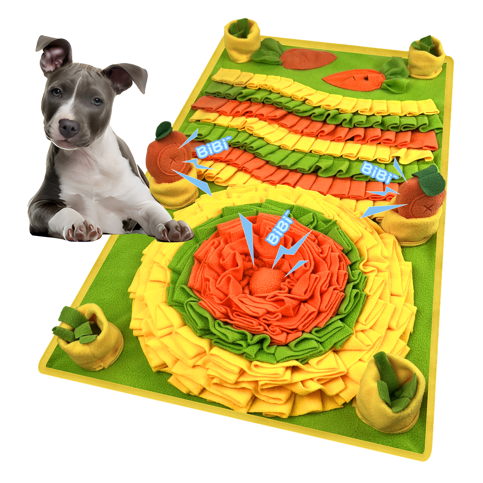 Pet Sniffing Mat Interactive Foraging Toy ทนทาน Feeding Puzzle Mat สําหรับแมวสุนัขความบันเทิงในร่มอุ