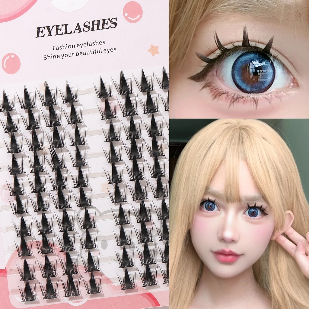 10 แถว Naughty Elf ความจุขนาดใหญ่หนา Big Devil ขนตาปลอมจําลองธรรมชาติหนา Segmented Single Cluster การ์ตูนตุ๊กตาบาร์บี้