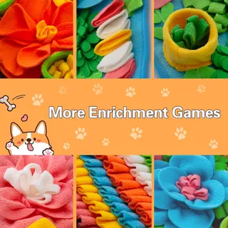 Pet Slow Feeder Mat Snuffle Mat สําหรับสุนัขแมวค่อยเล่นการฝึกอบรมของเล่น
