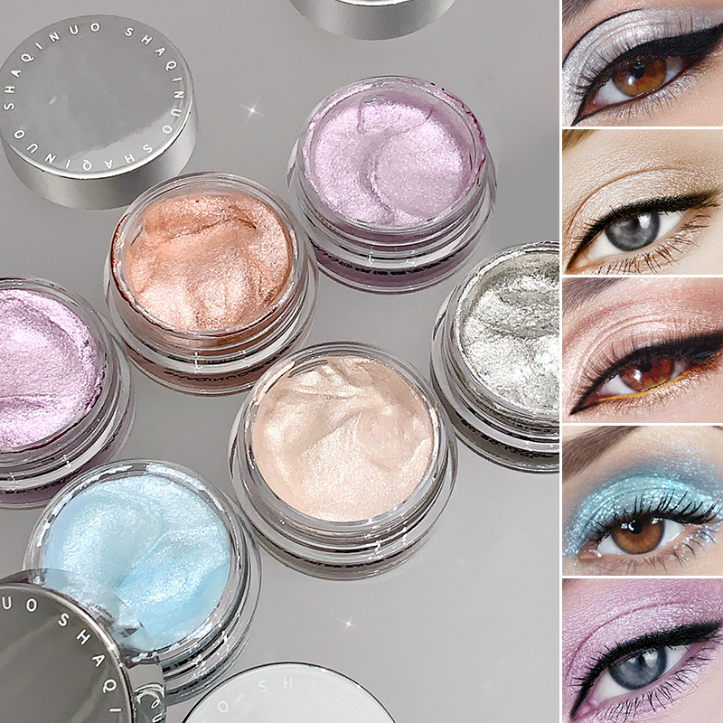 Sikainuo Milky Way ฉีก Diamond Curry อายแชโดว์ Cowhide แฟลชมันฝรั่งบด Pearl-Enhanced Fine Flash Holding แต่งหน้าไฮไลท์