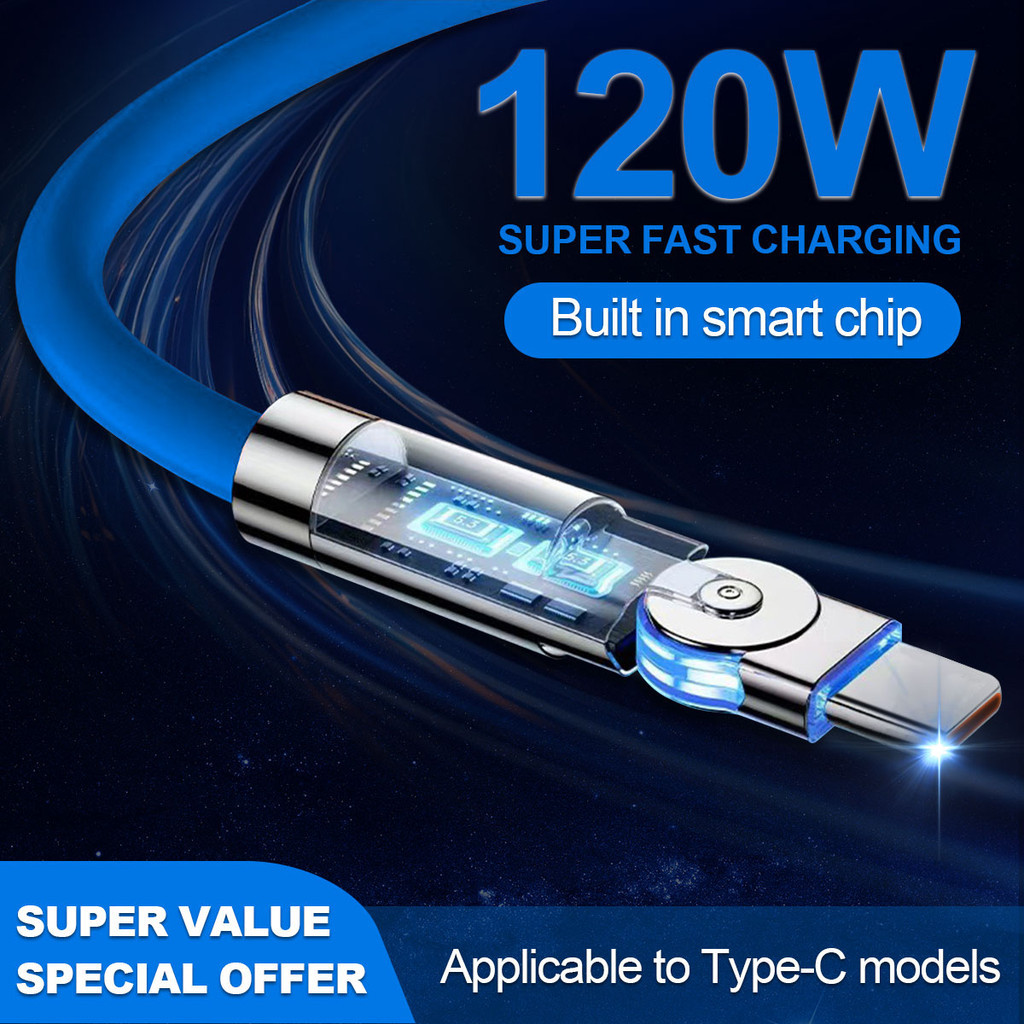 คอมพิวเตอร์โทรศัพท์มือถือสายชาร์จข้อมูลอย่างรวดเร็ว 180 องศาหมุน USB/Type-C เครื่องบินแขก