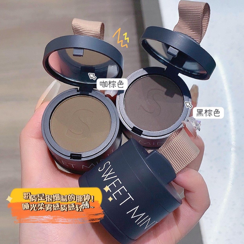 Sweet MINT Hairline Powder Repairing Shadow Powder การปรับเปลี่ยนบรรจุผมเปลี่ยน Handy เครื่องมือกันน้ํา Sweatproof