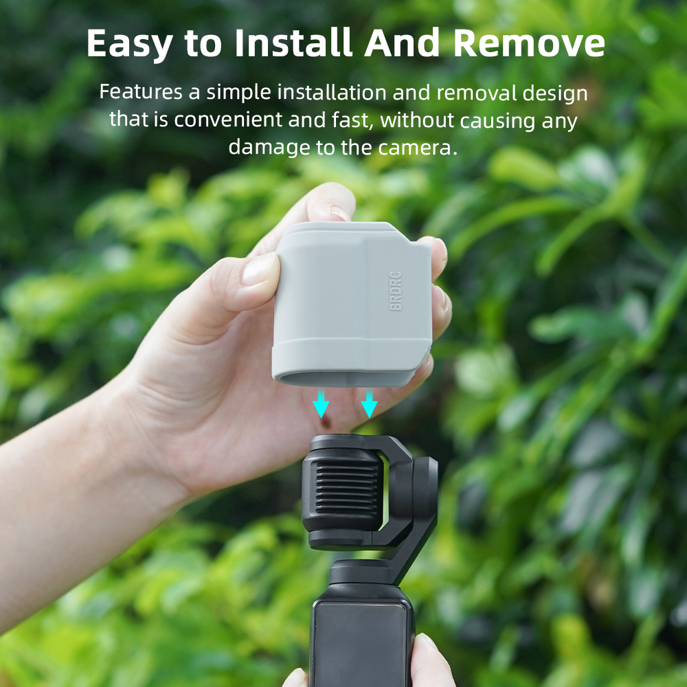 BRDRC ซิลิโคนเลนส์สําหรับ Osmo Pocket 3 กล้อง Gimbal Quick Release ฝาครอบป้องกัน Scratch-proof Shell เครื่องประดับ