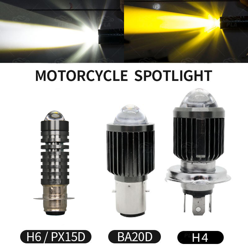 Dual Color BA20D/H4/T19/ไฟหน้า LED 3000K 6000K สําหรับสกู๊ตเตอร์รถจักรยานยนต์