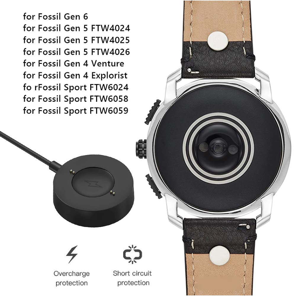 สายชาร์จ USB ขนาด 1 เมตร สำหรับ Fossil Gen 6/Fossil Gen 5/Fossil Gen SE/Fossil Gen 4/Fossil Sport ที