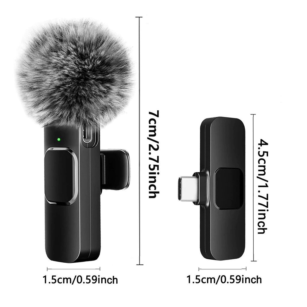 Lavalier Mini ไมโครโฟนไร้สายสําหรับสมาร์ทโฟนพีซีสําหรับ Vlog Audio Video Recording เกมการสอน thumbnail 7