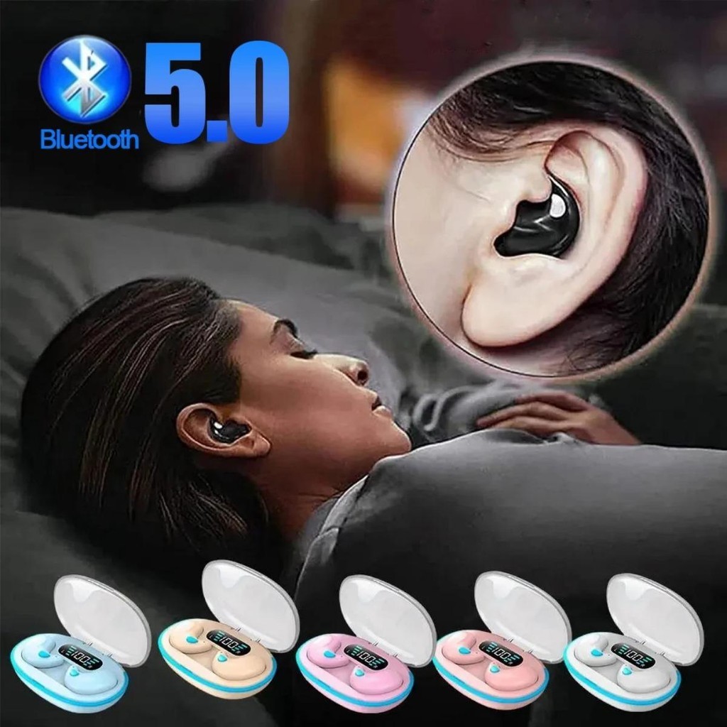 X55หูฟังไร้สาย5.0หูฟังที่มองไม่เห็นไร้สายเดินทางนอนหลับหูฟังลดเสียงรบกวนในหูหูฟังชุดหูฟัง