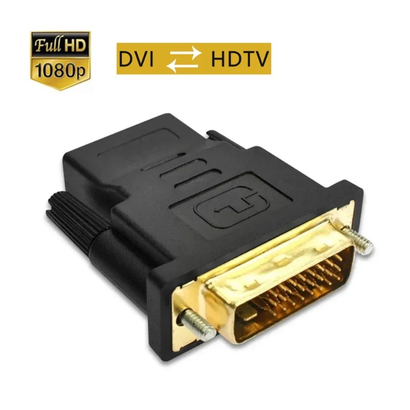 1080p DVI 24 + 1 ถึง HDTV-อะแดปเตอร์สายเคเบิลที่รองรับ DVI ชายหญิง HDTV Bi-directional Connector Converter สําหรับ PC แล็ปท็อปทีวีกล่อง