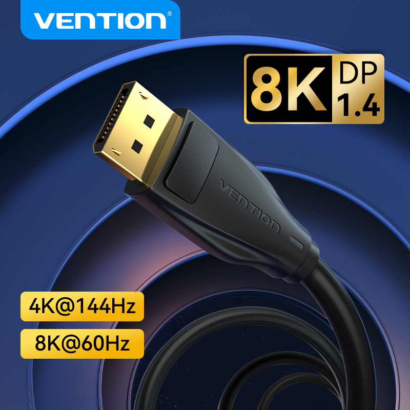 Vention DP 1.4 สายเคเบิล 8K Ultra HD ความละเอียด 1080P 240Hz อัตราการรีเฟรชสูง DP สายเคเบิลเกม ตัวผู้ เป็นตัวผู้