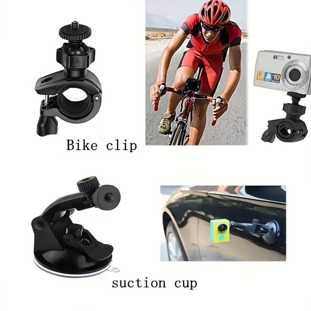 14-in-1 Action กล้องชุดอุปกรณ์เสริมสําหรับ GoPro 12 11 10 9 8 7 6 5 4 3 + 2 1 DJI Insta360 SJCAM Yi อุปกรณ์เสริมชุด thumbnail 8