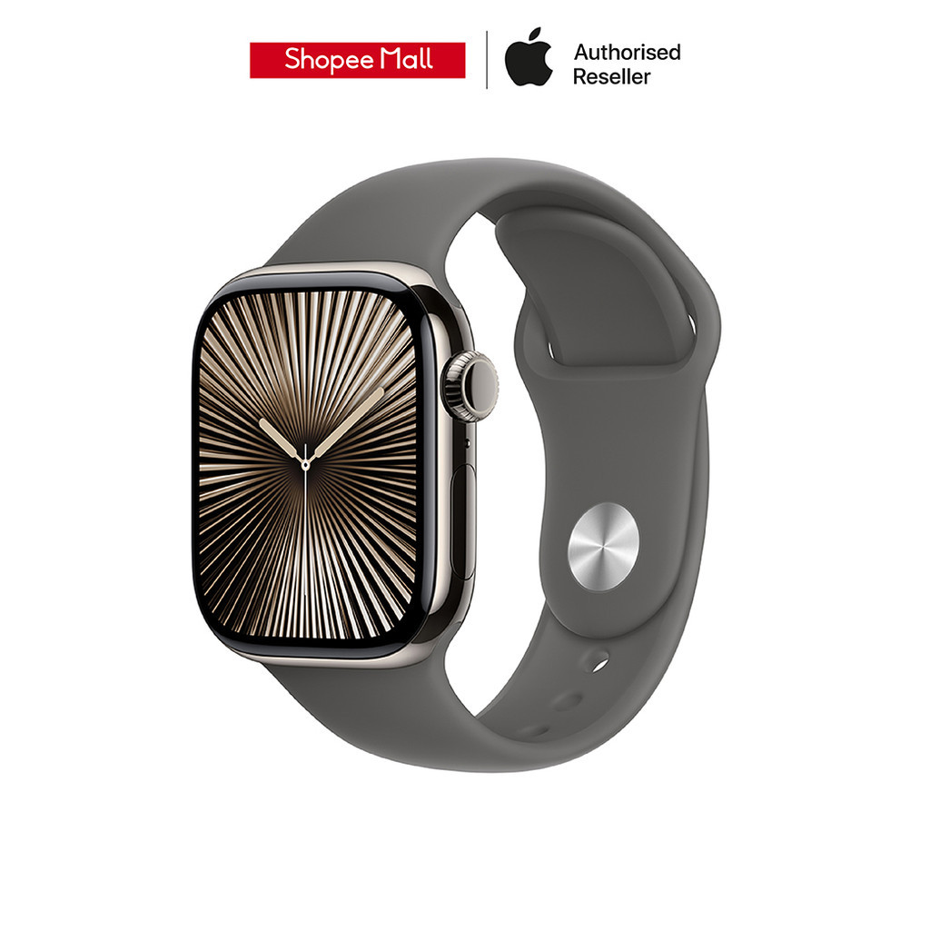 Apple Watch Series 10 GPS + Cellular 42mm Titanium Case with Sport Band