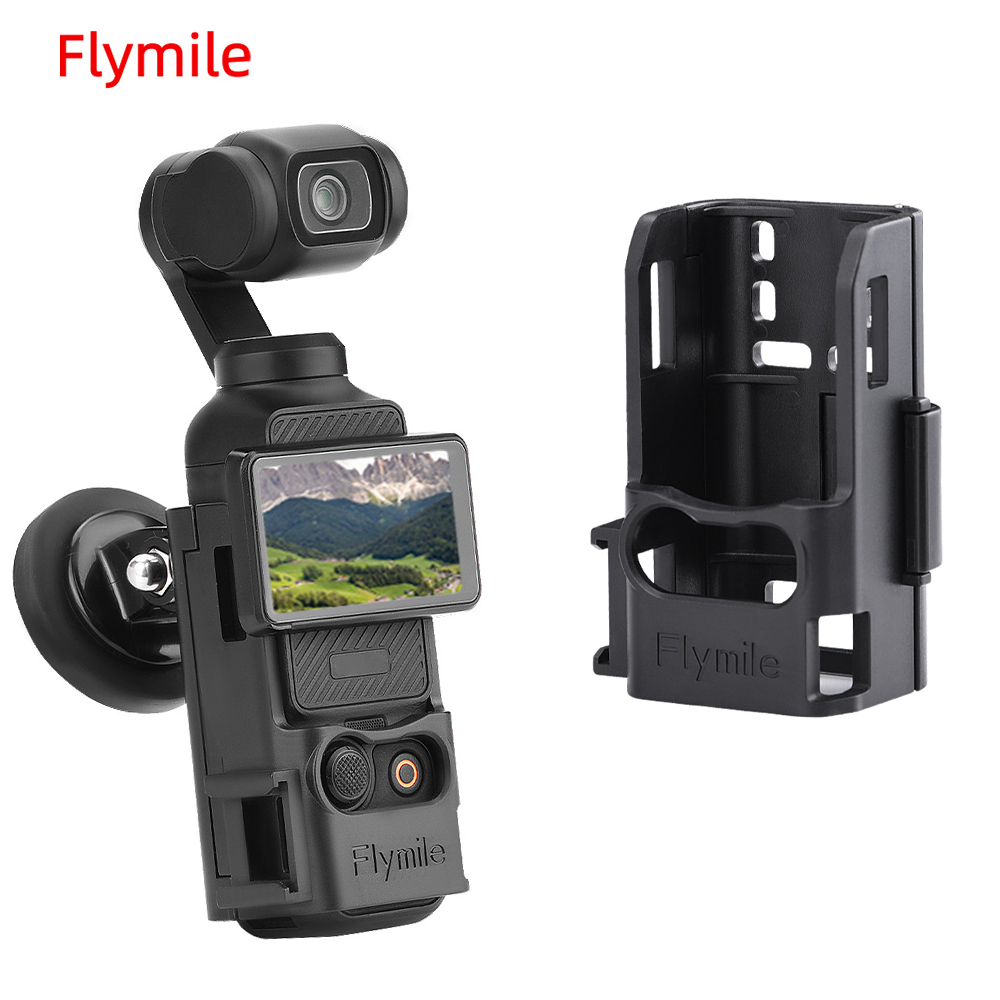 Flymile อะแดปเตอร์ Mount สําหรับ DJI Osmo Pocket 3 กล้อง Gimbal แม่เหล็กขยายวงเล็บป้องกันกรณี Handle Housing Shell QUICK Release อุปกรณ์เสริม