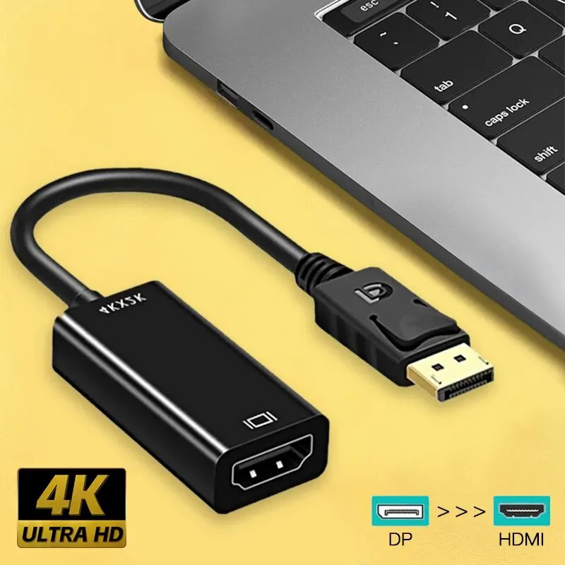 4k DP เป็น HDMI อะแดปเตอร์แปลงพอร์ตจอแสดงผลชาย DP ถึงหญิง HD TV อะแดปเตอร์สายเคเบิลวิดีโอเสียงสําหรับ PC TV