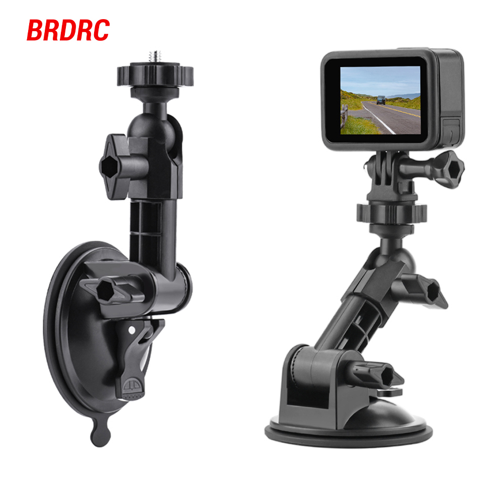 Brdrc ถ้วยดูดสําหรับ Gopro Hero 12 1110 9/Insta 360/Osmo Action/กระเป๋า 3 อุปกรณ์เสริมกล้องรถ Mount กระจกดูดที่แข็งแกร่ง Dash กล้องผู้ถือขาตั้ง Bracket