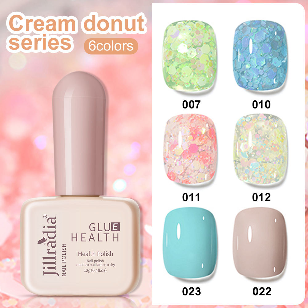 1 PC 12g ครีม Doughnuts เจลเล็บสําหรับฤดูร้อนสําหรับตกแต่งเล็บในร้านทําเล็บ Soak Off Uv Led โคมไฟสําหรับสาว