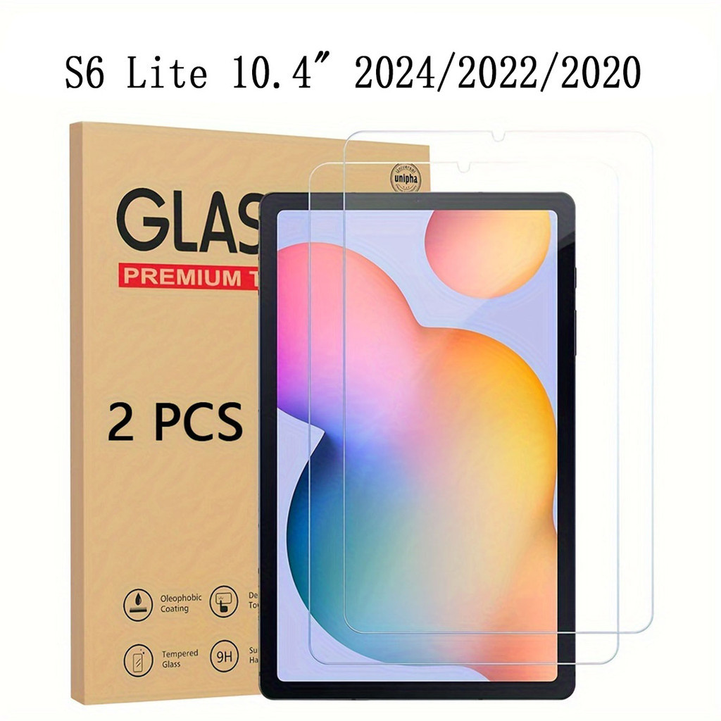 2 ชิ้นกระจกนิรภัยป้องกันหน้าจอสําหรับ Samsung Galaxy Tab Series, S6 Lite 10.4", Tab S9 Ultra/S8 Ultra - ความไวสัมผัสจริง, ความแข็ง 9H