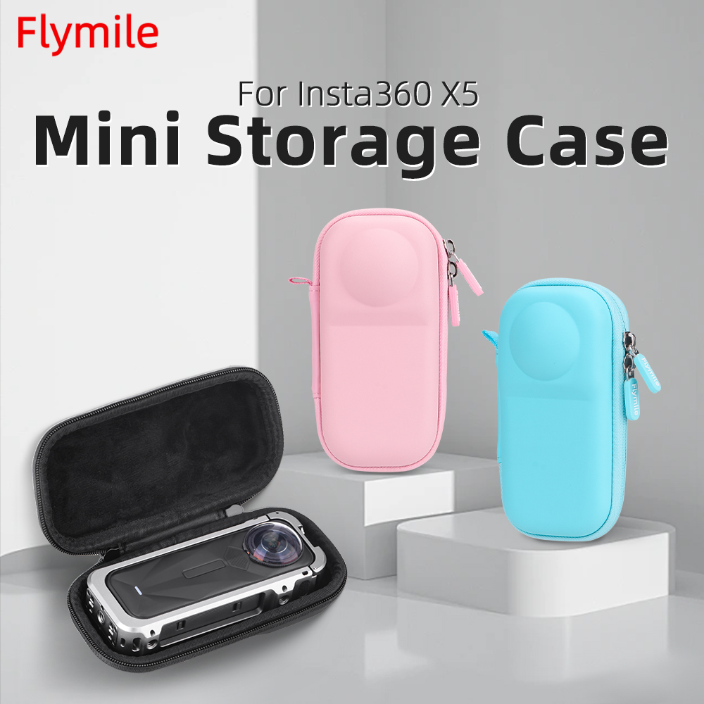 Flymile X5 กรงเก็บอุปกรณ์พกพาสําหรับ Insta360 X5 กรอบป้องกัน กระเป๋าถือกระเป๋าเดินทางมินิพกพาสะดวก