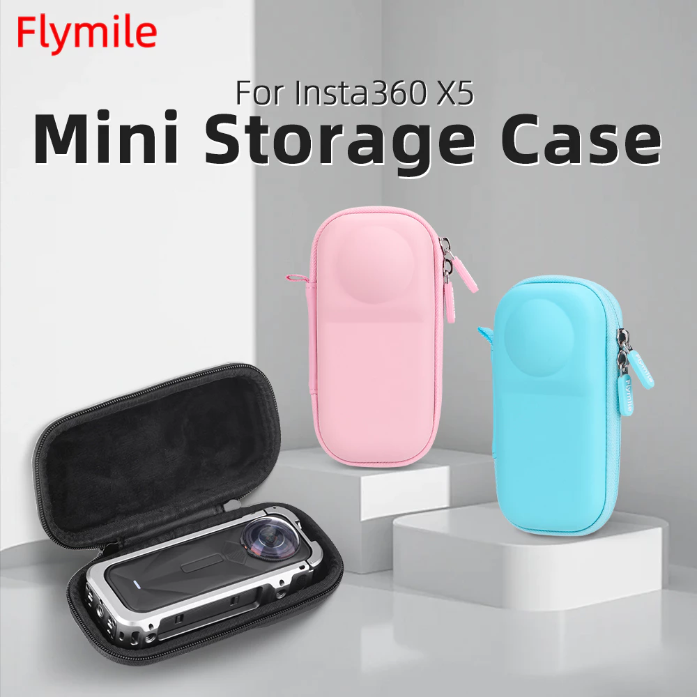 Flymile X5 กรงเก็บอุปกรณ์พกพาสําหรับ Insta360 X5 กรอบป้องกัน กระเป๋าถือกระเป๋าเดินทางมินิพกพาสะดวก
