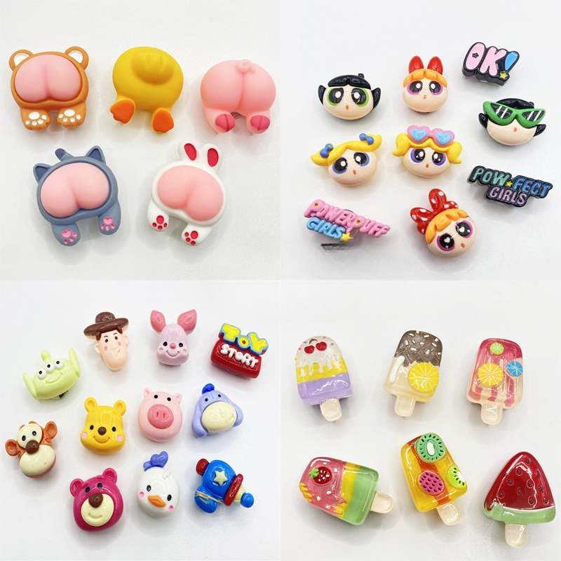 อุปกรณ์รองเท้า/buzz Lightyear/m bean DIY Croc Jibitz สัตว์น่ารักตกแต่งสําหรับรองเท้าแตะ Fit รองเท้าแตะผู้หญิงผู้ชายเด็กตกแต่ง Clogs Pins