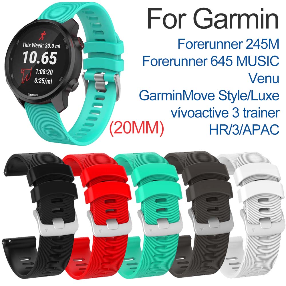 เข้ากันได้กับผู้เบิกทาง Garmin 245 645 55 Galaxy Watch 6 5 4 Vivoactive 3 20mm Sport Watch Band