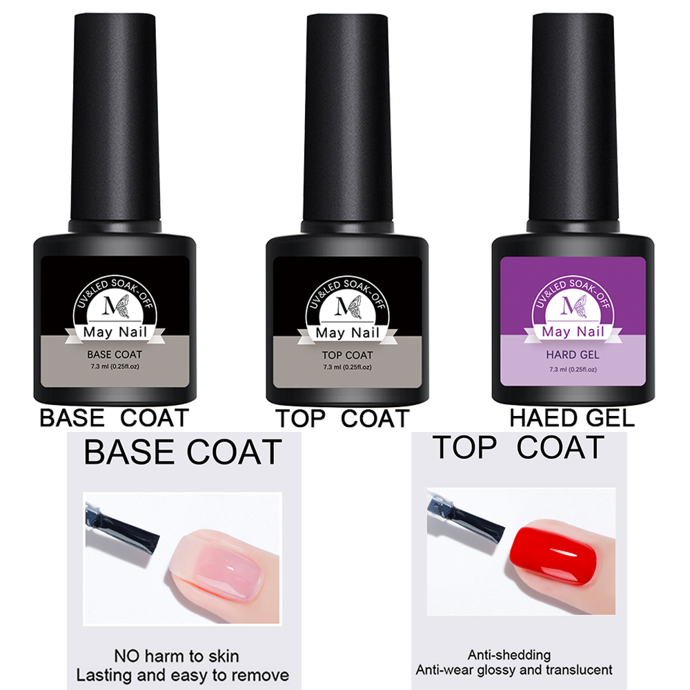 Non-wipe top coat primer กึ่งถาวร UV LED ถาวรเจลยาทาเล็บเสริมเหมาะสําหรับ DIY บ้านร้านใช้