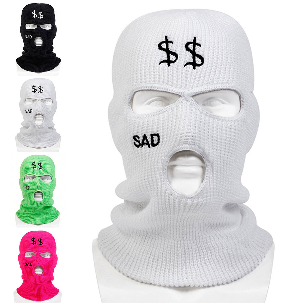 Unisex SAD เย็บปักถักร้อย Baraklafa หมวกกันลมและเย็นหมวกถักหมวกสกีฤดูใบไม้ผลิฤดูใบไม้ร่วงกีฬากลางแจ้งสําหรับผู้หญิงผู้ชาย