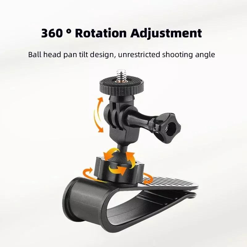 Quick Clip Mount Universal Ball J Hook สําหรับ Insta360 อุปกรณ์เสริม GO3 รถ Sunshade Holder 360 องศากีฬากล้องคลิปสําหรับ GoPro Insta360 SJCAM DJI อุปกรณ์เสริม thumbnail 7
