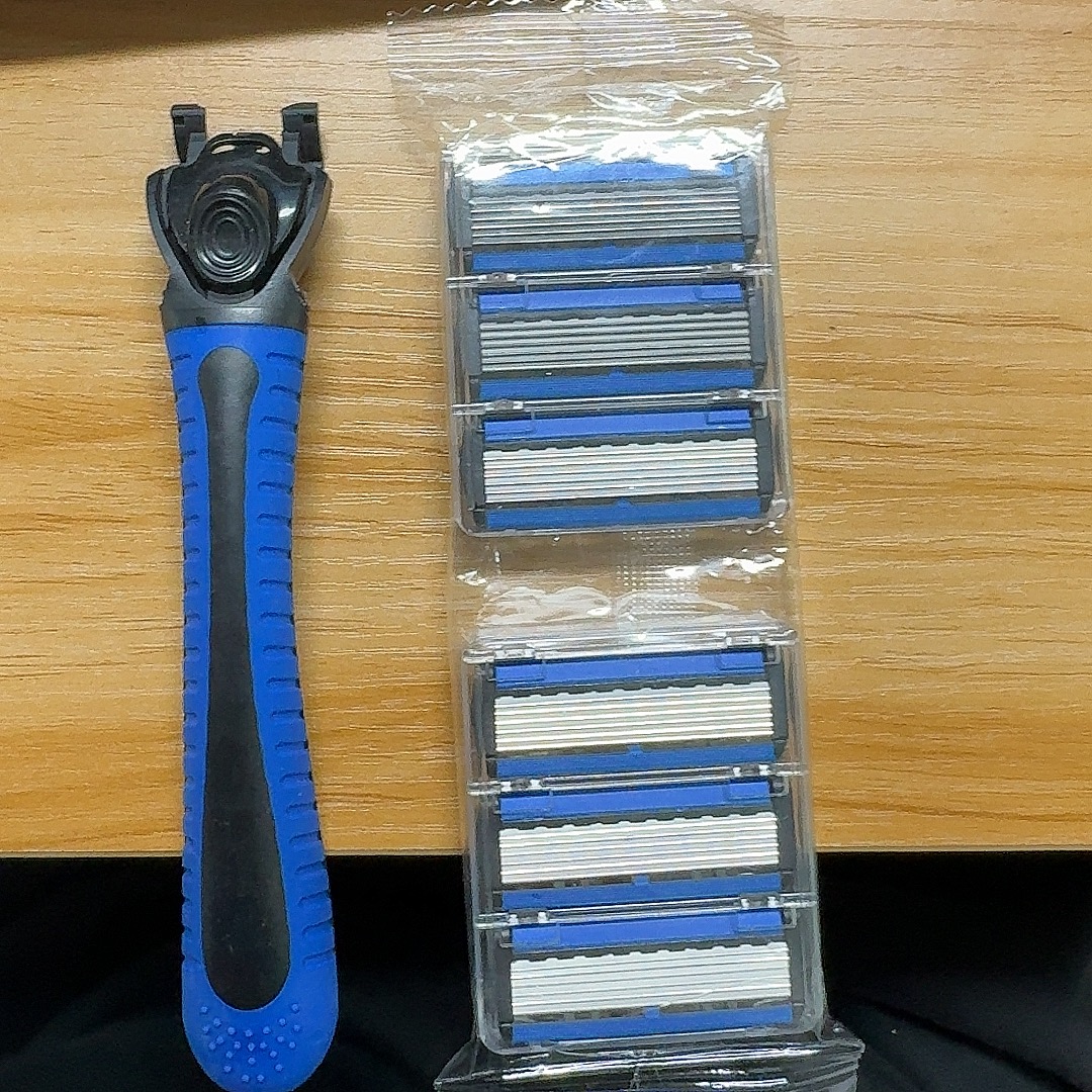 มีดโกนนิรภัยสําหรับเดินทางใหม่, มีดโกนโกนหนวดแบบแมนนวล, มีดโกนใบมีด 6 ลิตร, เครื่องมือดูแลเส้นผม, มีดโกนความปลอดภัยแบบดั้งเดิมสําหรับการโกนหน - รูปที่ 7