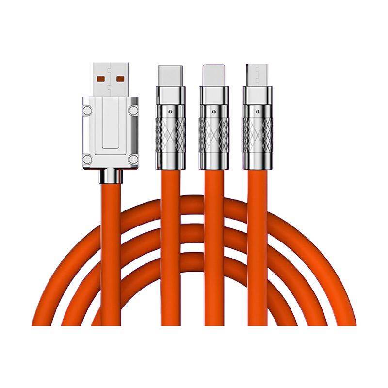 สายชาร์จ 3 IN 1 Type-C / USB / IOS ชาร์จเร็วสูงสุด 120W สายยาว 1.2 M