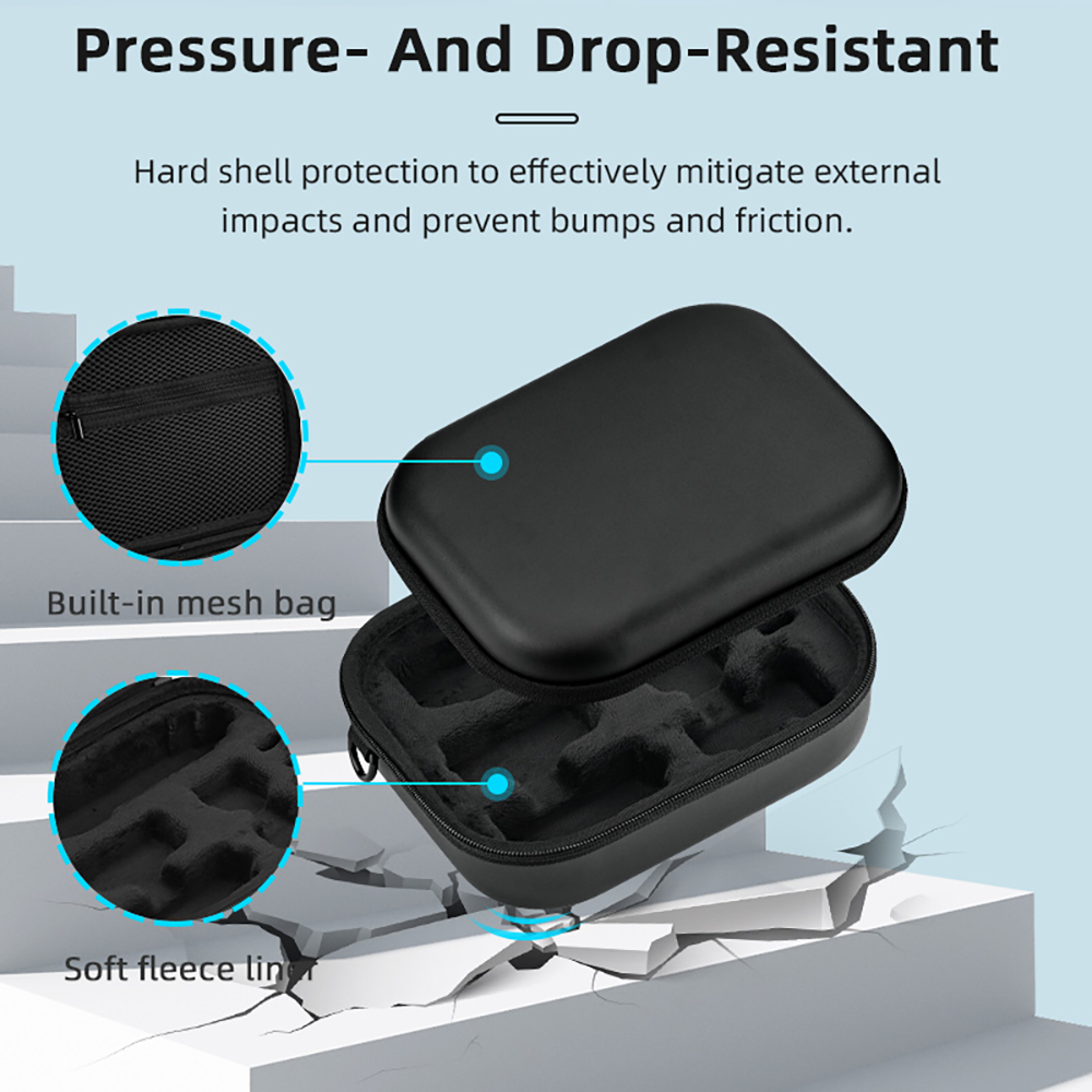 Brd RC กระเป๋าถือสําหรับ DJI Osmo Pocket 3 กล้องกระเป๋าถือแบบพกพากระเป๋าสะพายสีดํา PU กระเป๋าเดินทางสําหรับกระเป๋า 3 ป้องกันอุปกรณ์เสริม ราคา ถูกที่สุด ดีลบีเคเค แกลเลอรีภาพที่ 8