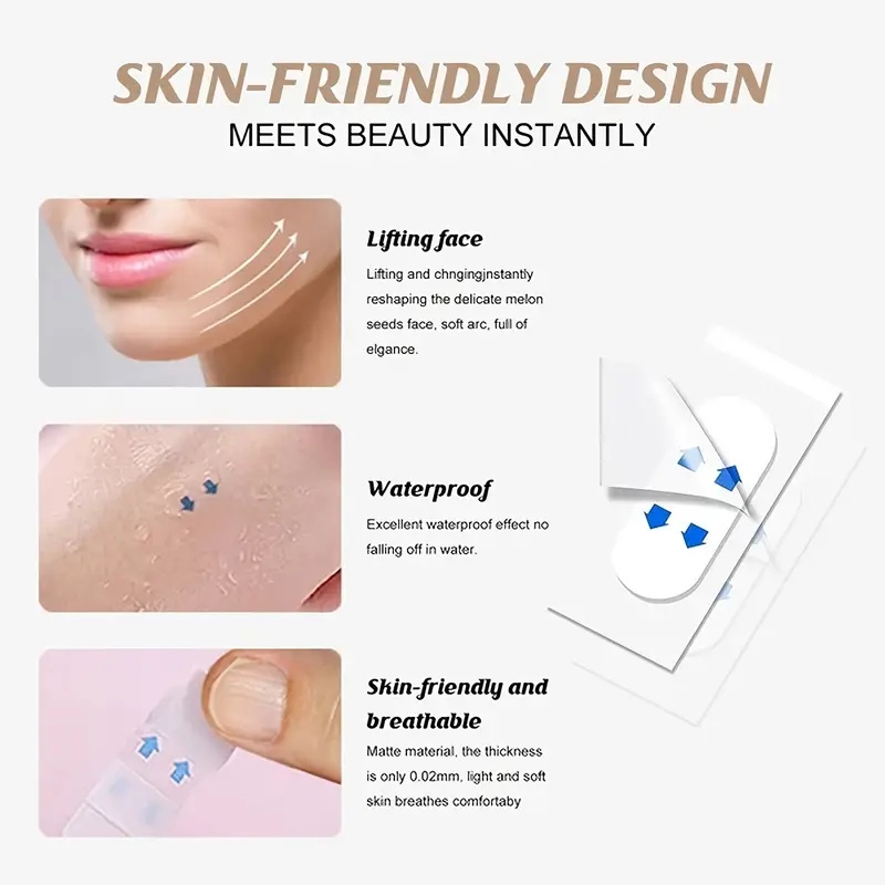 28 ชิ้น-120 ชิ้นสติกเกอร์ยกกระชับใบหน้ากระชับที่มองไม่เห็น V Face แต่งหน้า Face Shaping สติกเกอร์ - รูปที่ 3