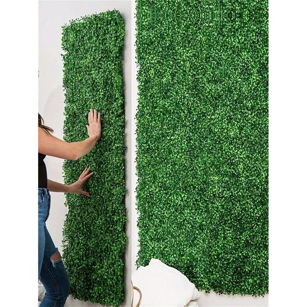 1 ชิ้น/5 ชิ้นพลาสติกหญ้าเทียม, ผนังแผง Hedge Greenery, ป้องกันรังสียูวีสีเขียวตกแต่งรั้วความเป็นส่วนตัวสําหรับตกแต่งผนัง, ตกแต่งบ้าน